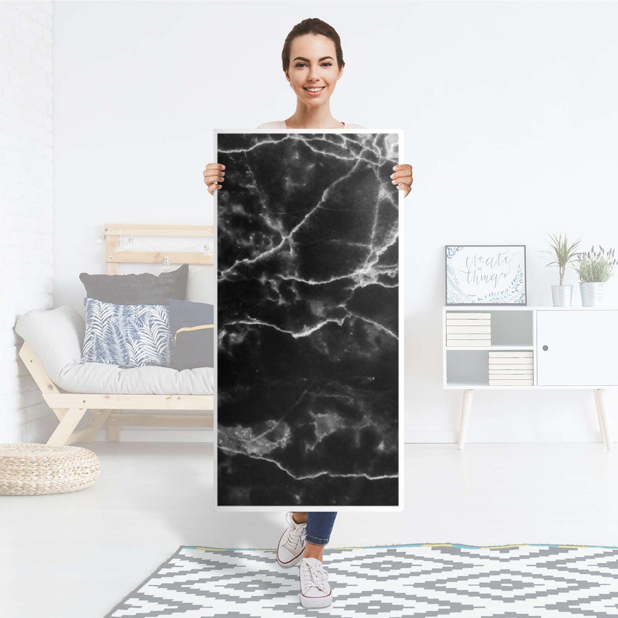 Kühlschrank Folie Marmor schwarz - Küche - Kühlschrankgröße 60x120 cm