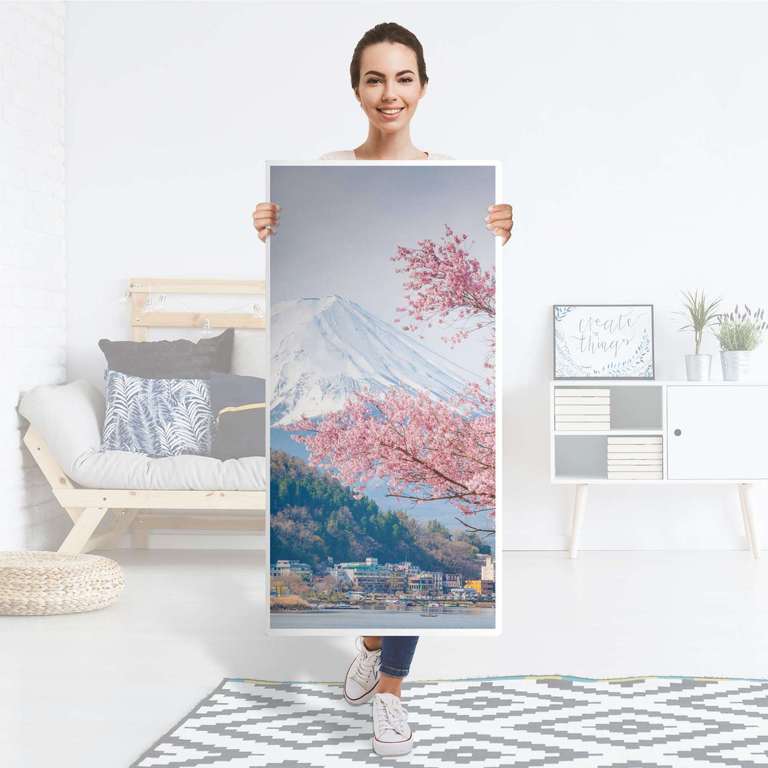 Kühlschrank Folie Mount Fuji - Küche - Kühlschrankgröße 60x120 cm