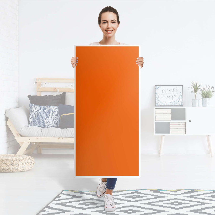 Kühlschrank Folie Orange Dark - Küche - Kühlschrankgröße 60x120 cm