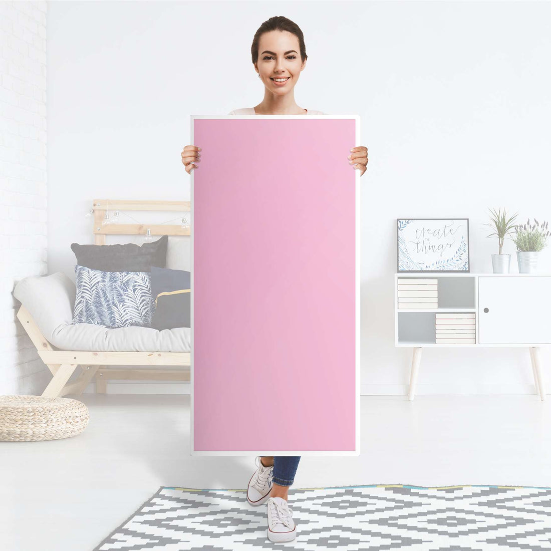 Kühlschrank Folie Pink Light - Küche - Kühlschrankgröße 60x120 cm