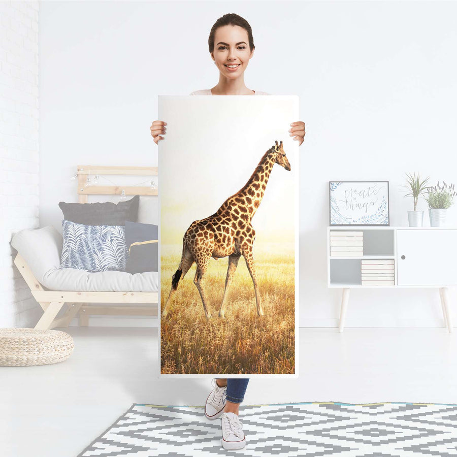 Kühlschrank Folie Savanna Giraffe - Küche - Kühlschrankgröße 60x120 cm