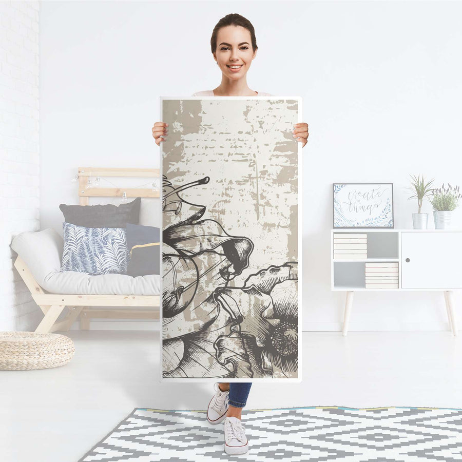 Kühlschrank Folie Styleful Vintage 1 - Küche - Kühlschrankgröße 60x120 cm