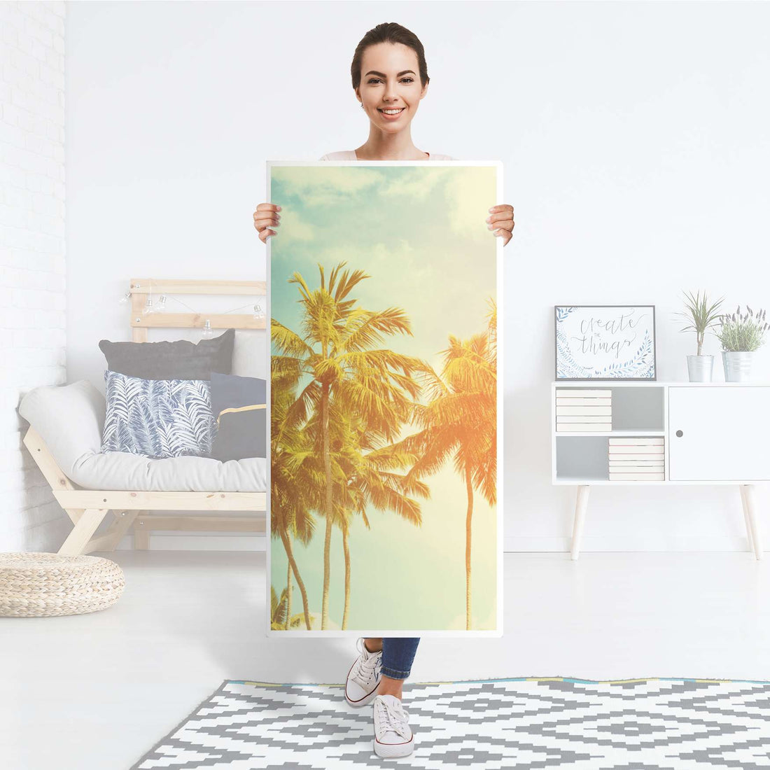 Kühlschrank Folie Sun Flair - Küche - Kühlschrankgröße 60x120 cm