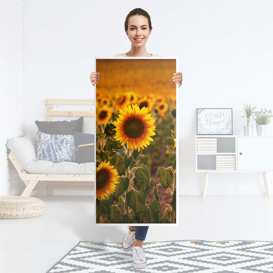Kühlschrank Folie Sunflowers - Küche - Kühlschrankgröße 60x120 cm