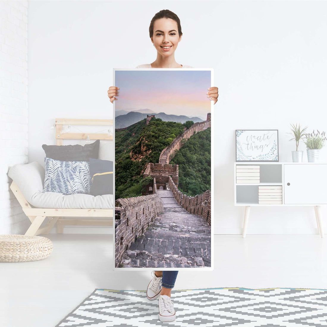 Kühlschrank Folie The Great Wall - Küche - Kühlschrankgröße 60x120 cm