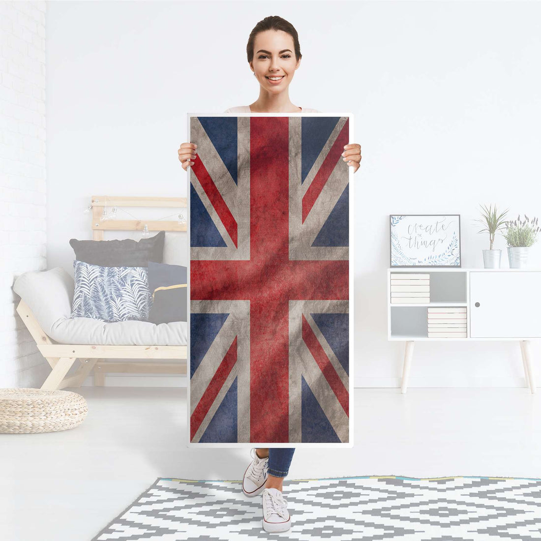 Kühlschrank Folie Union Jack - Küche - Kühlschrankgröße 60x120 cm