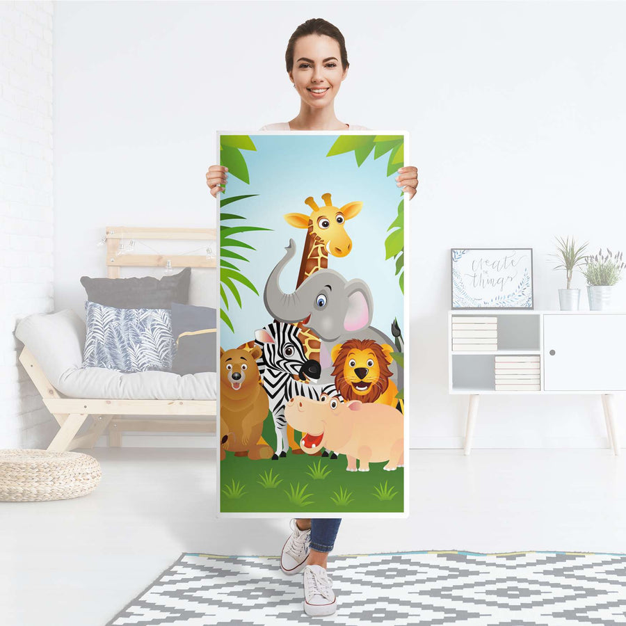 Kühlschrank Folie Wild Animals - Küche - Kühlschrankgröße 60x120 cm