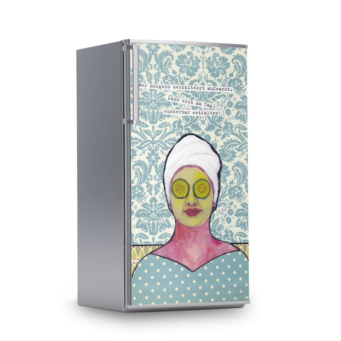 Kühlschrank Folie -Frau Gurke- Kühlschrank 60x120 cm