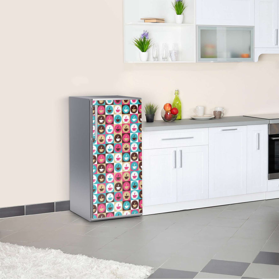 Kühlschrank Folie Coffee Cups  Kühlschrank 60x120 cm