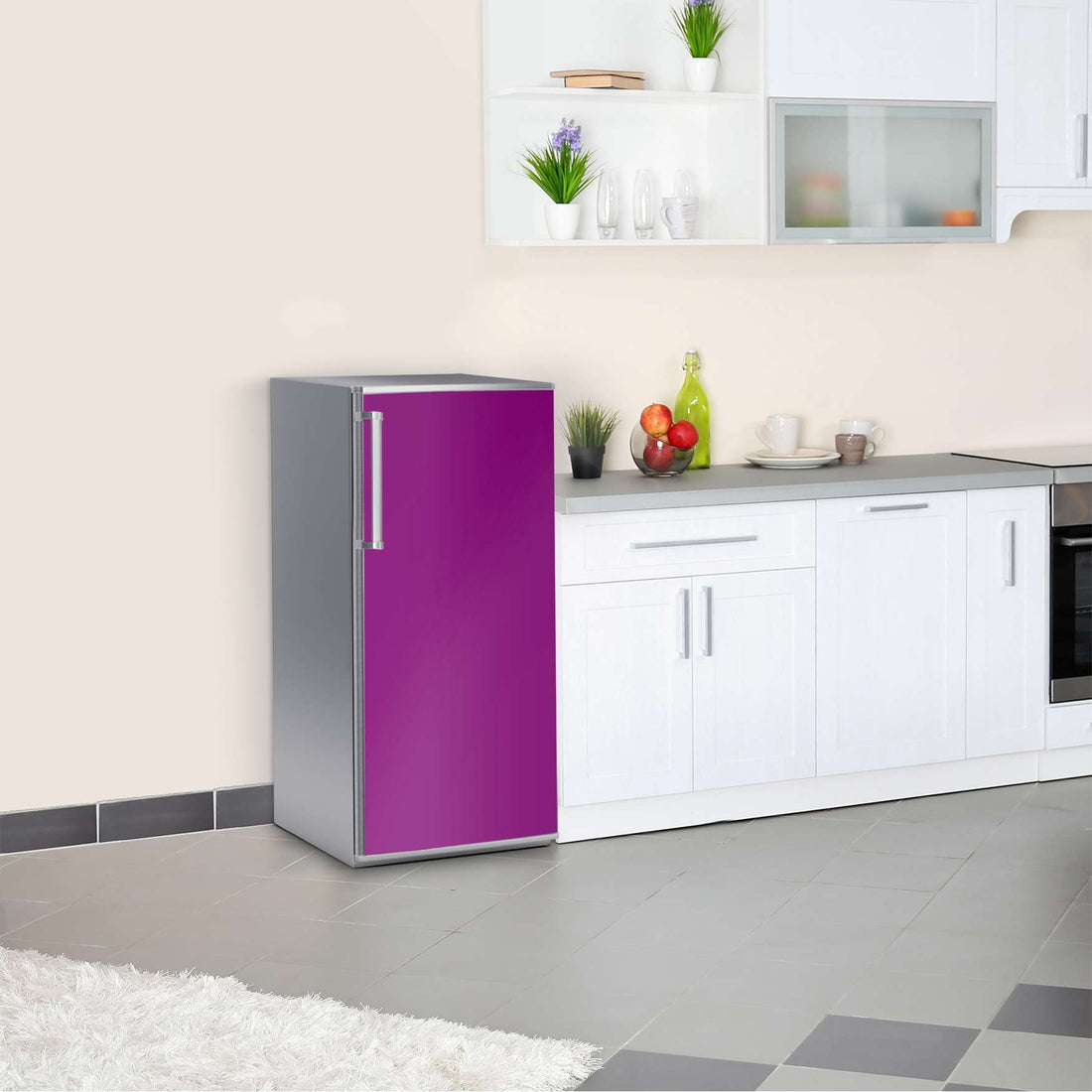 Kühlschrank Folie Flieder Dark  Kühlschrank 60x120 cm