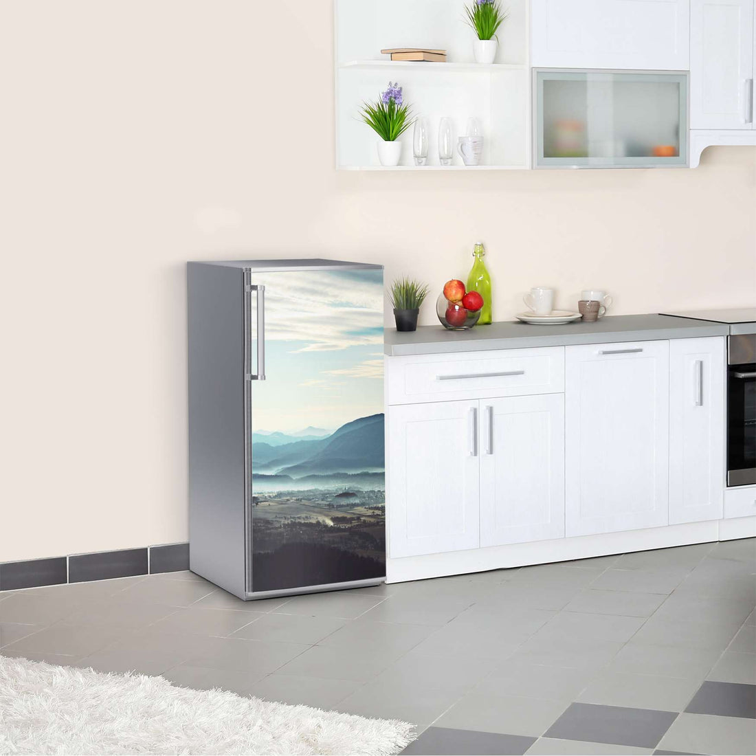 Kühlschrank Folie Fog Village  Kühlschrank 60x120 cm