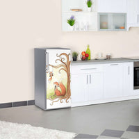 Kühlschrank Folie Füchse  Kühlschrank 60x120 cm
