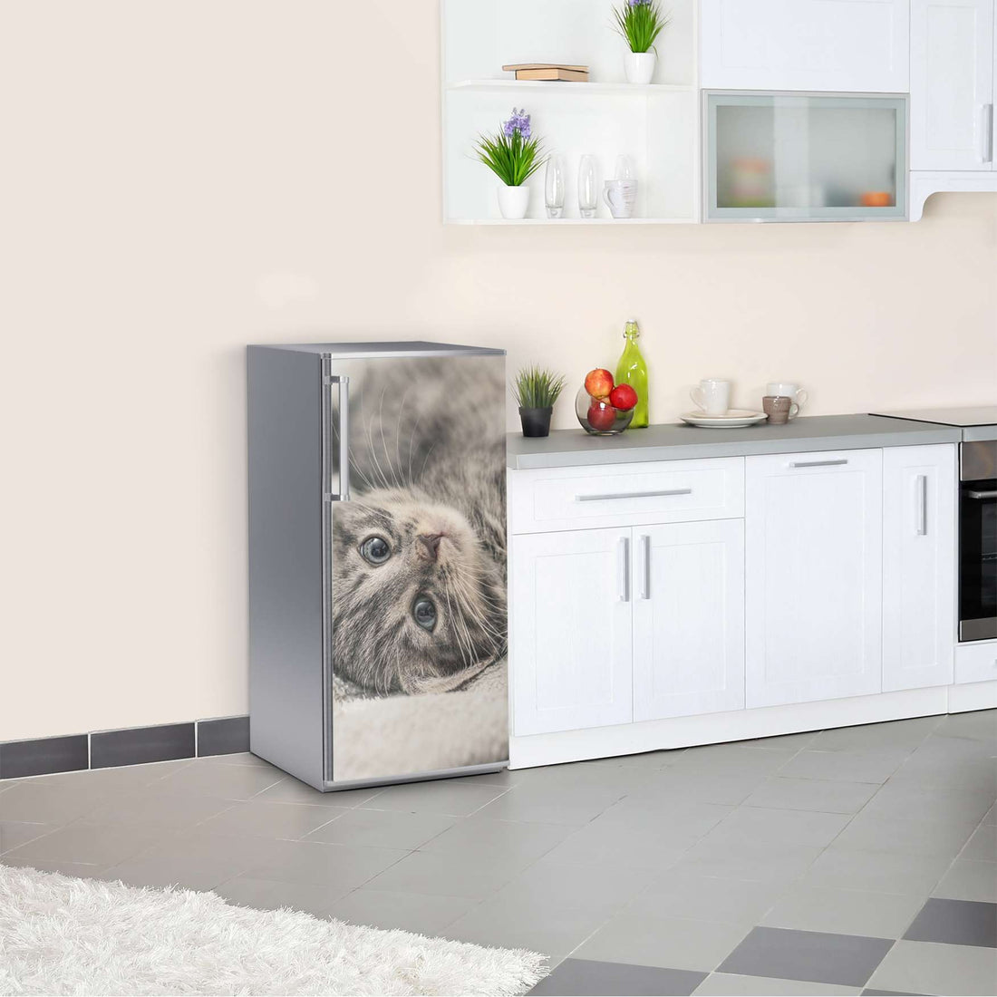 Kühlschrank Folie Kitty the Cat  Kühlschrank 60x120 cm