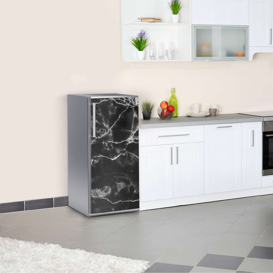 Kühlschrank Folie Marmor schwarz  Kühlschrank 60x120 cm