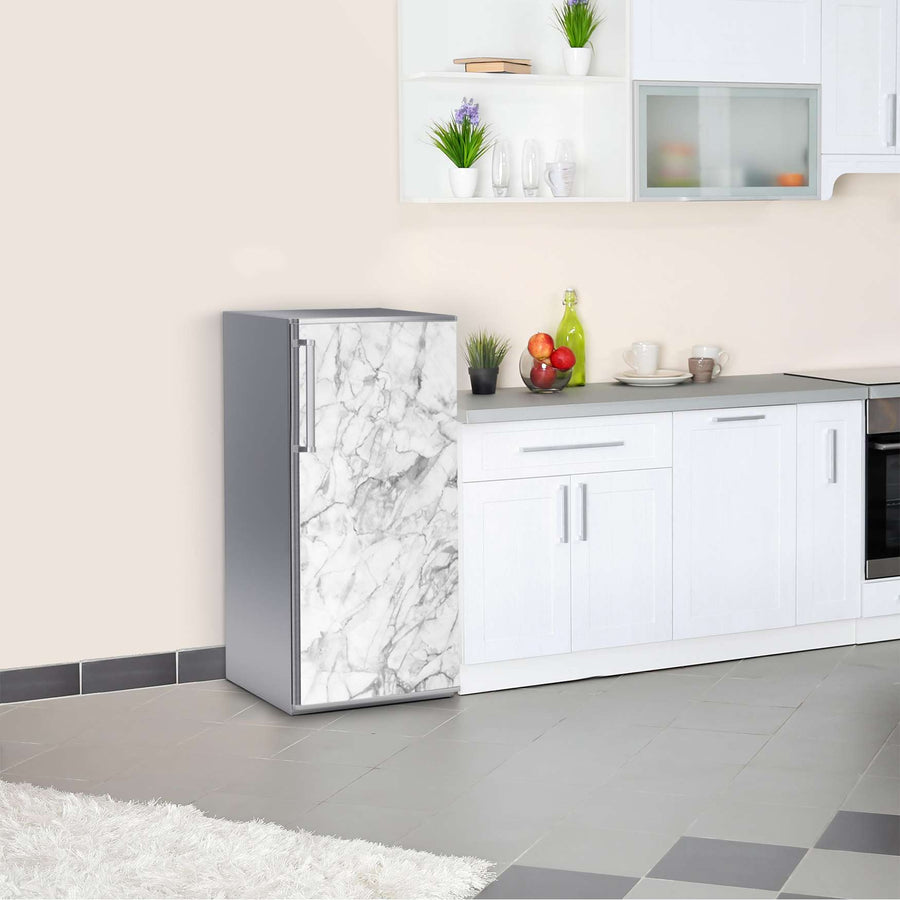 Kühlschrank Folie Marmor weiß  Kühlschrank 60x120 cm