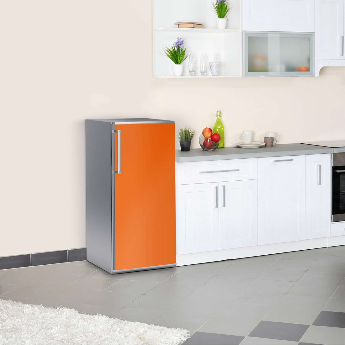 Kühlschrank Folie Orange Dark  Kühlschrank 60x120 cm