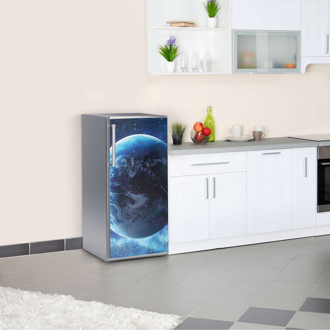 Kühlschrank Folie Planet Blue  Kühlschrank 60x120 cm