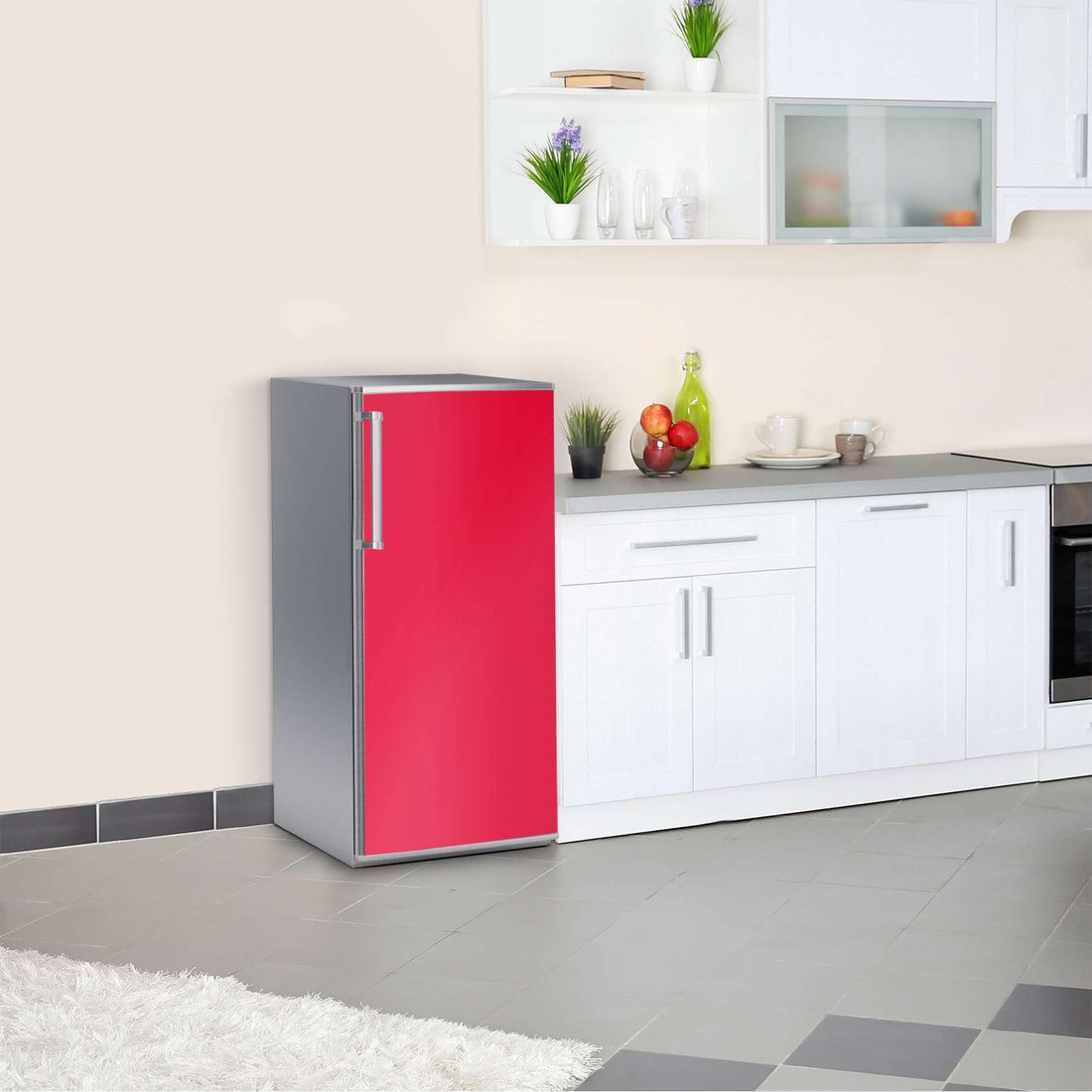 Kühlschrank Folie Rot Light  Kühlschrank 60x120 cm