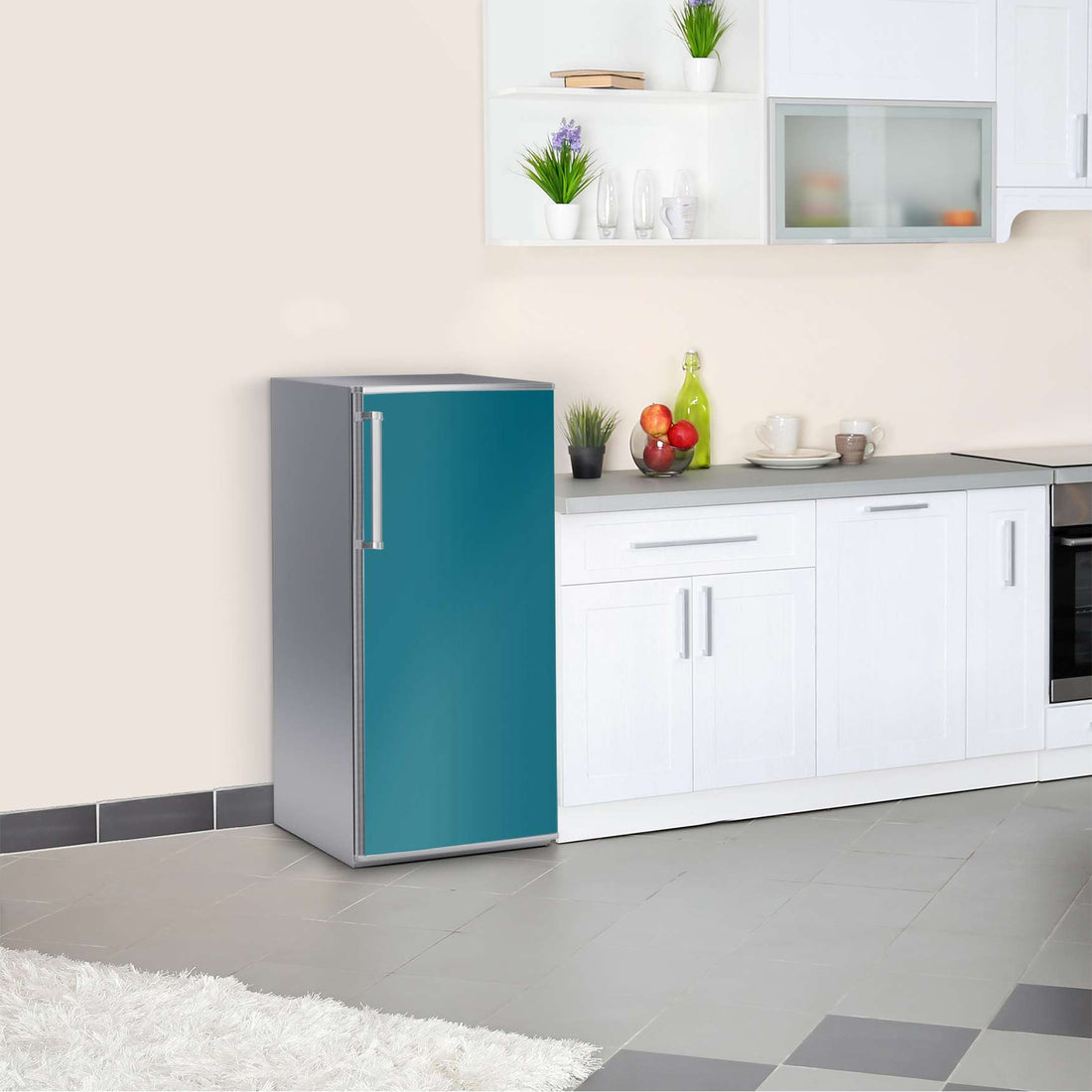 Kühlschrank Folie Türkisgrün Dark  Kühlschrank 60x120 cm