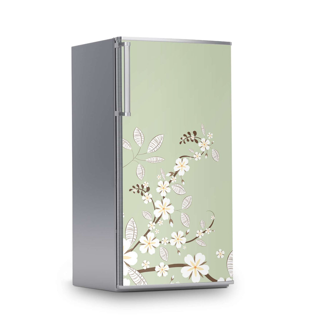 Kühlschrank Folie -White Blossoms- Kühlschrank 60x120 cm