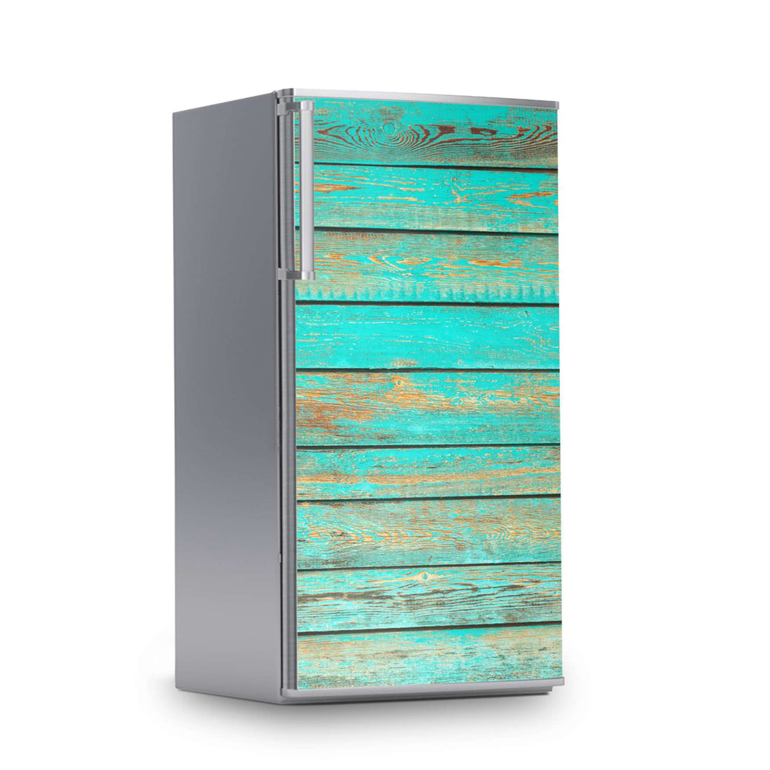 Kühlschrank Folie -Wooden Aqua- Kühlschrank 60x120 cm