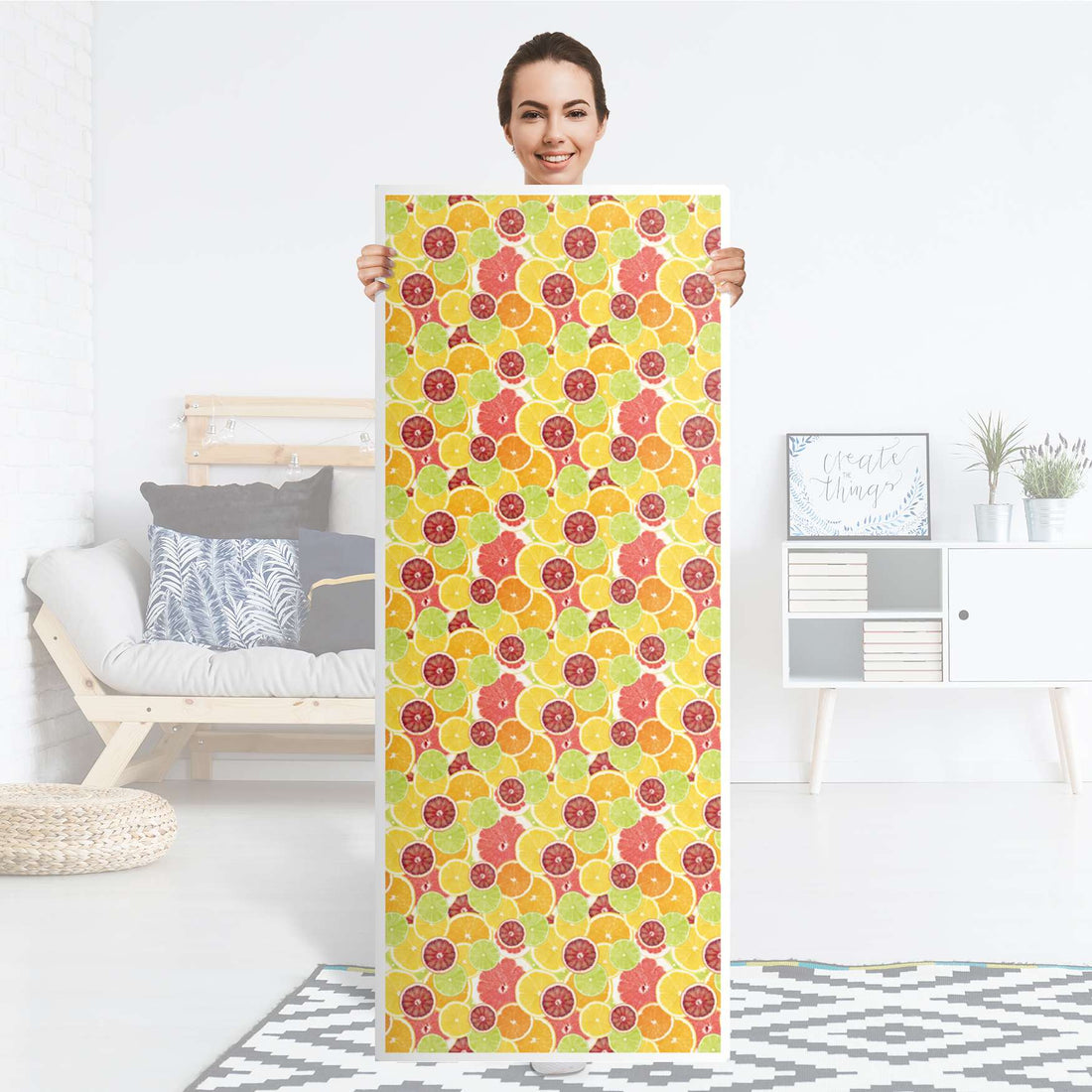 Kühlschrank Folie Citrus - Küche - Kühlschrankgröße 60x150 cm