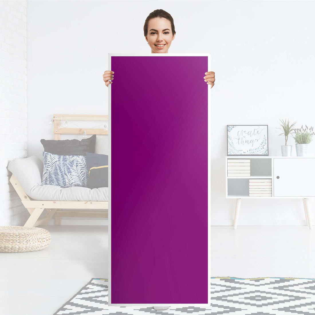 Kühlschrank Folie Flieder Dark - Küche - Kühlschrankgröße 60x150 cm