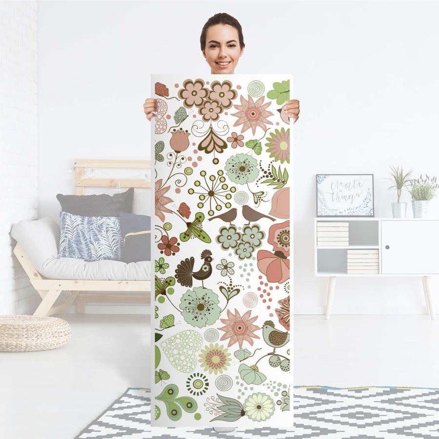 Kühlschrank Folie Flower Pattern - Küche - Kühlschrankgröße 60x150 cm