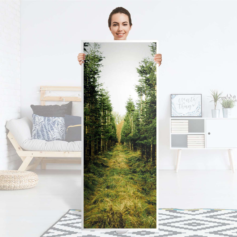 Kühlschrank Folie Green Alley - Küche - Kühlschrankgröße 60x150 cm