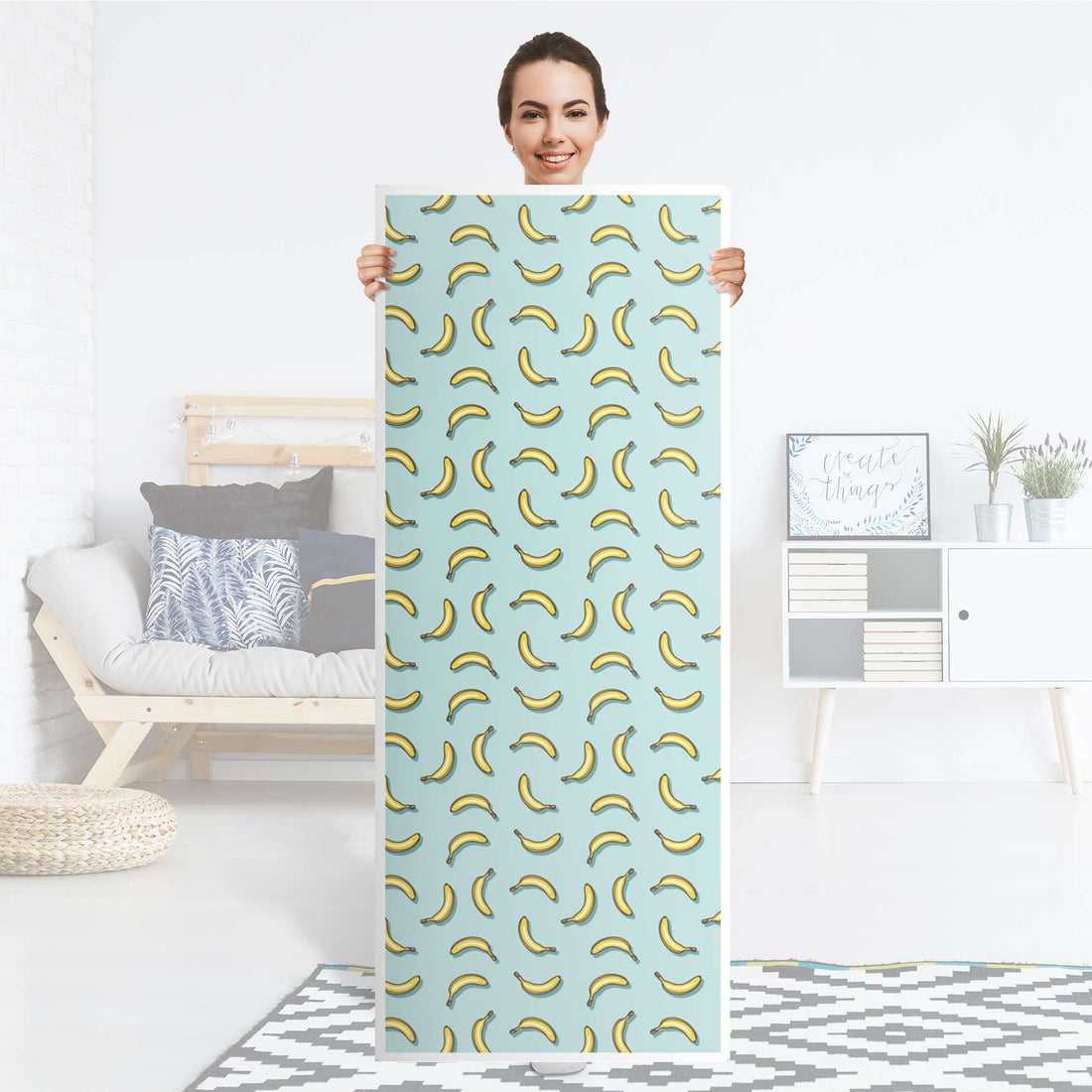 Kühlschrank Folie Hey Banana - Küche - Kühlschrankgröße 60x150 cm