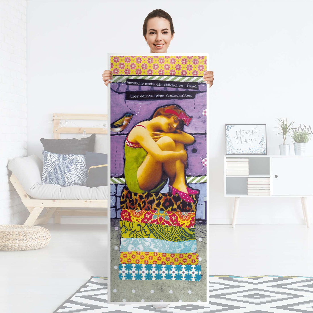 Kühlschrank Folie Himmel - Küche - Kühlschrankgröße 60x150 cm