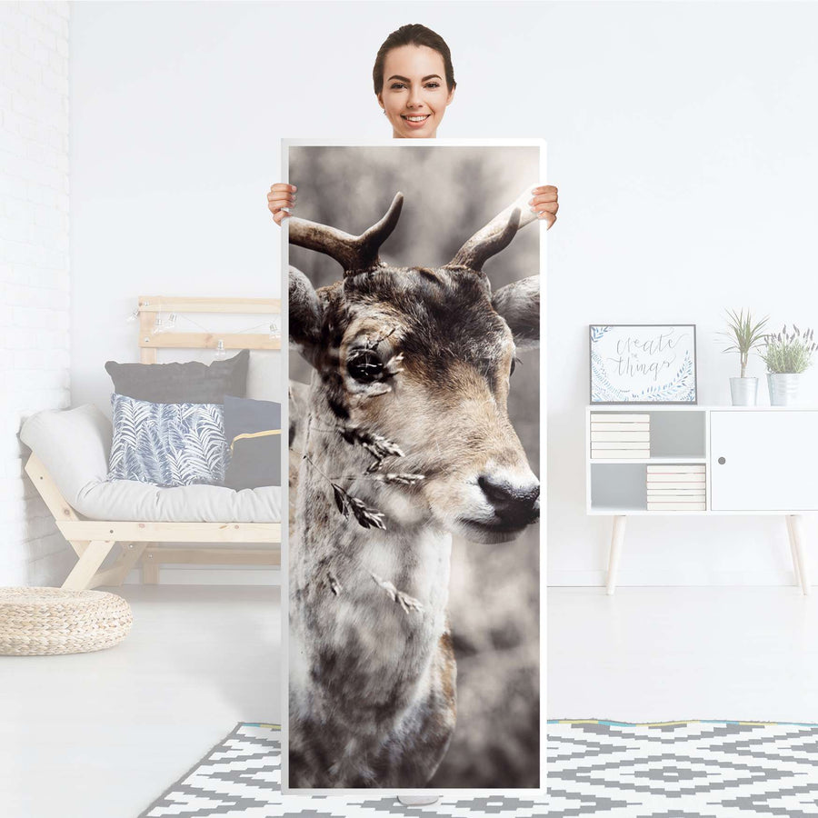 Kühlschrank Folie Hirsch - Küche - Kühlschrankgröße 60x150 cm