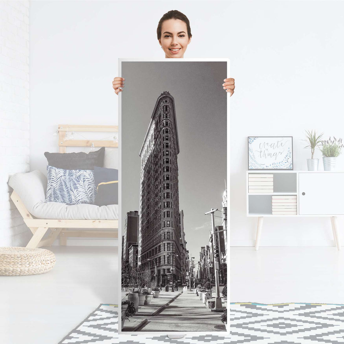 Kühlschrank Folie Manhattan - Küche - Kühlschrankgröße 60x150 cm