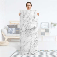 Kühlschrank Folie Marmor weiß - Küche - Kühlschrankgröße 60x150 cm