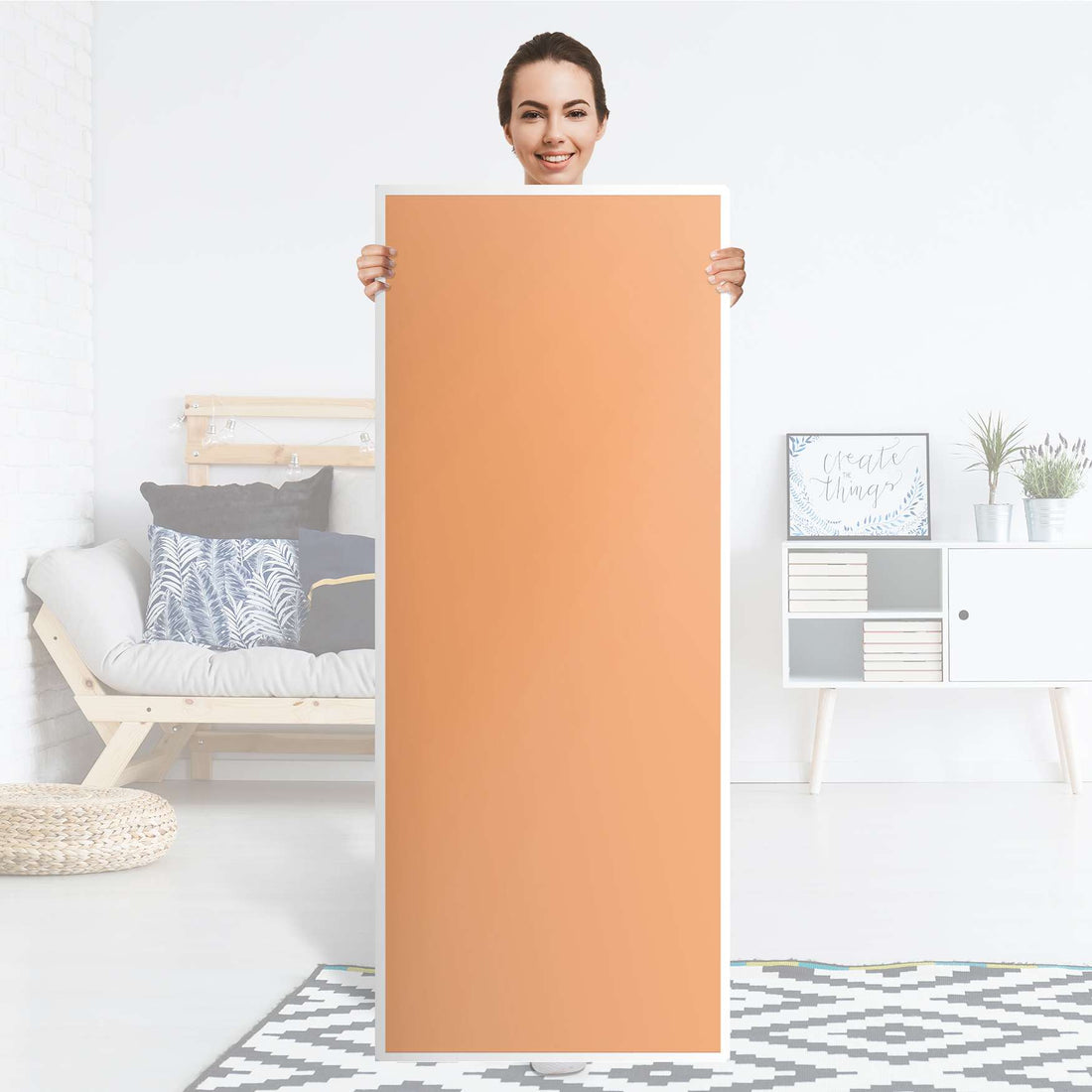 Kühlschrank Folie Orange Light - Küche - Kühlschrankgröße 60x150 cm