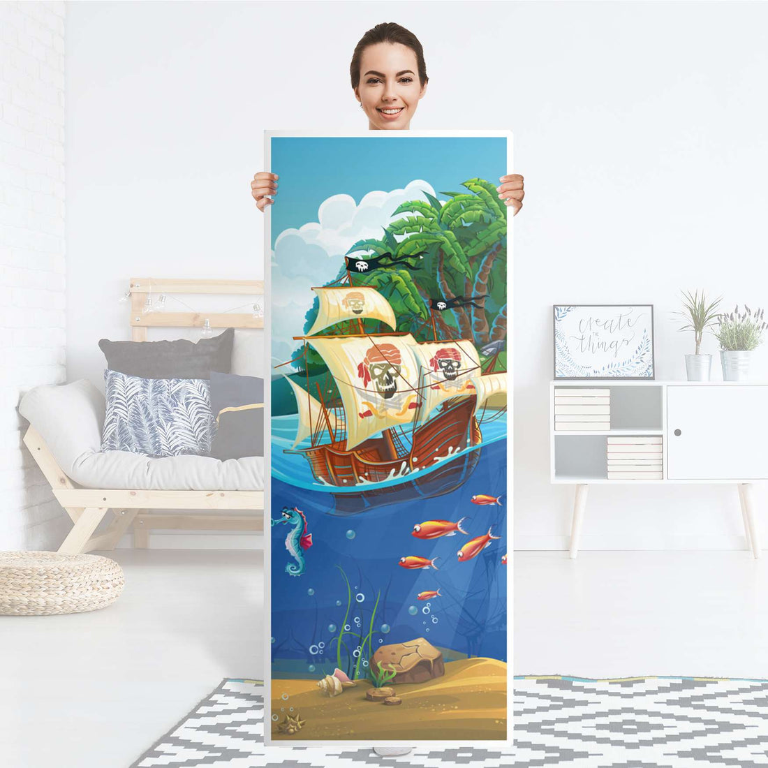 Kühlschrank Folie Pirates - Küche - Kühlschrankgröße 60x150 cm