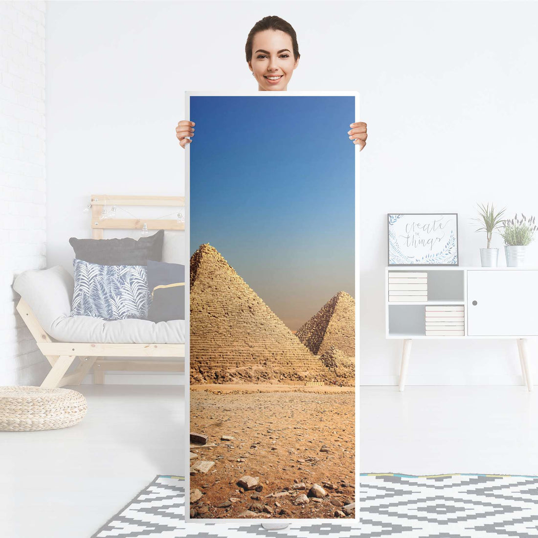 Kühlschrank Folie Pyramids - Küche - Kühlschrankgröße 60x150 cm