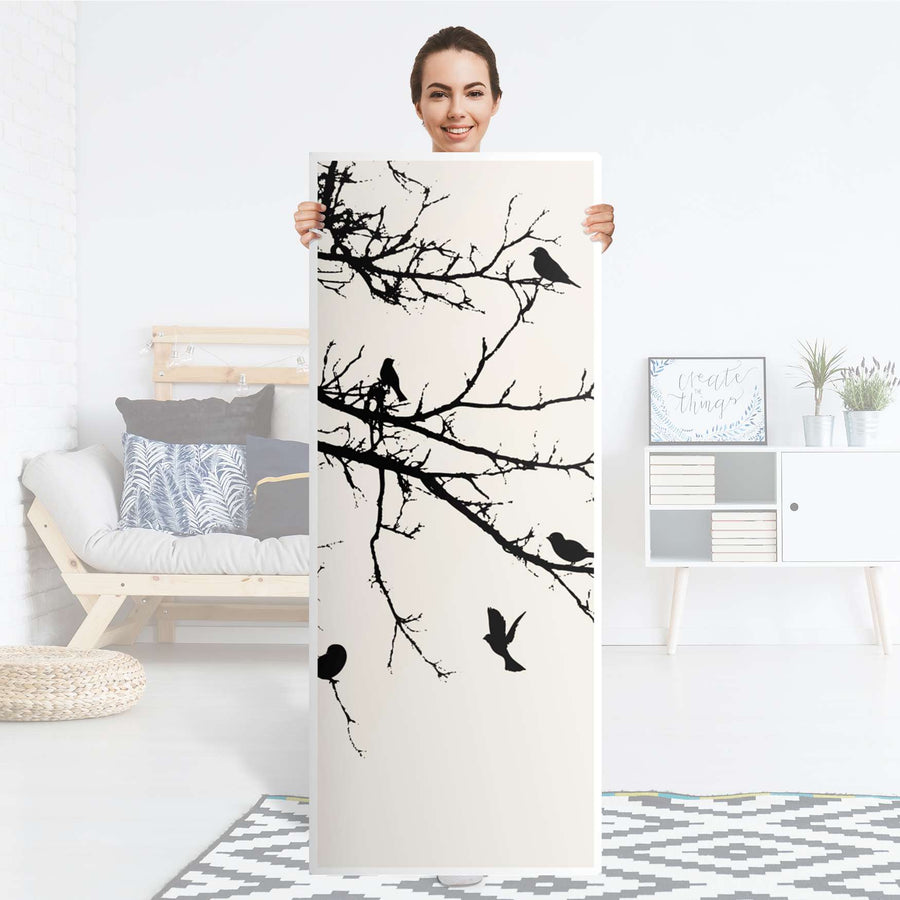 Kühlschrank Folie Tree and Birds 1 - Küche - Kühlschrankgröße 60x150 cm