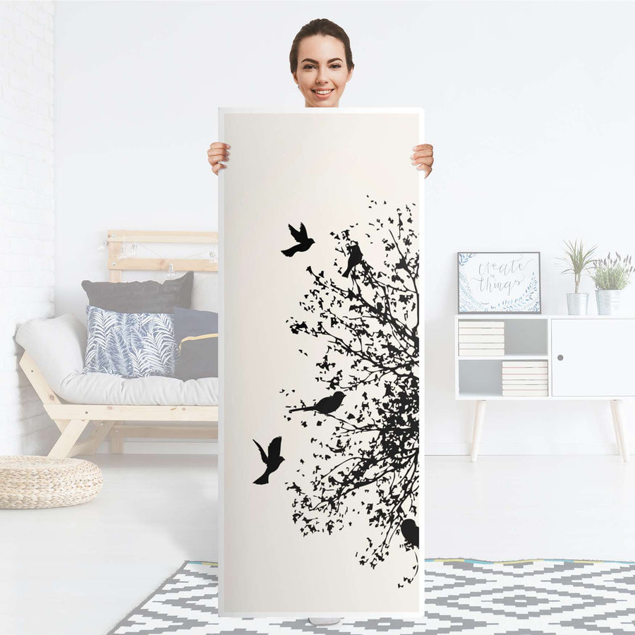 Kühlschrank Folie Tree and Birds 2 - Küche - Kühlschrankgröße 60x150 cm
