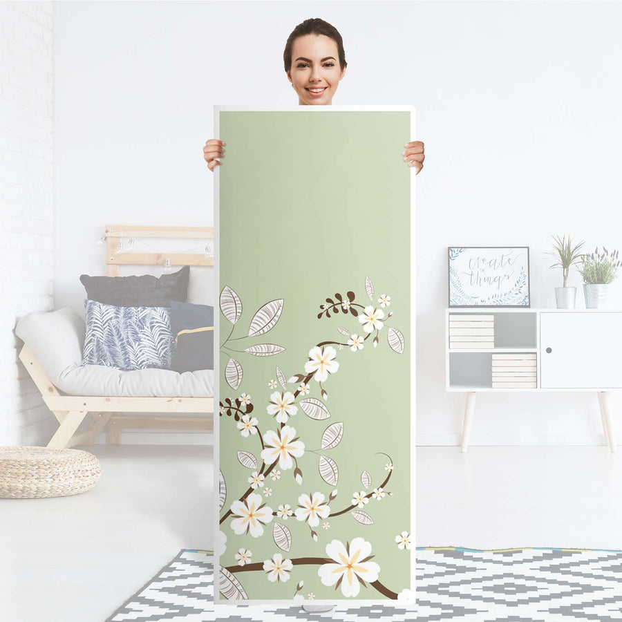 Kühlschrank Folie White Blossoms - Küche - Kühlschrankgröße 60x150 cm