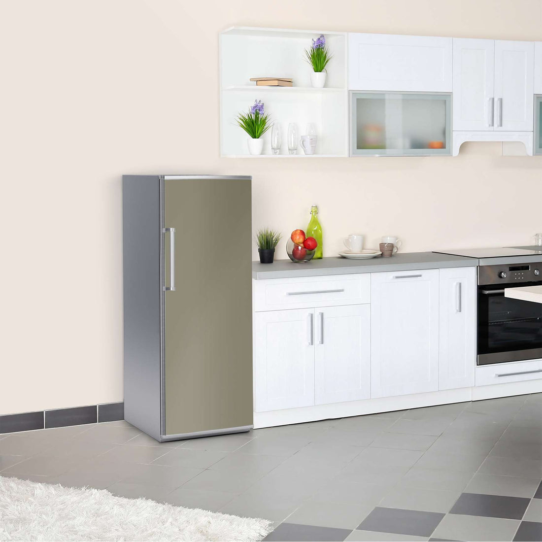 Kühlschrank Folie Braungrau Light  Kühlschrank 60x150 cm