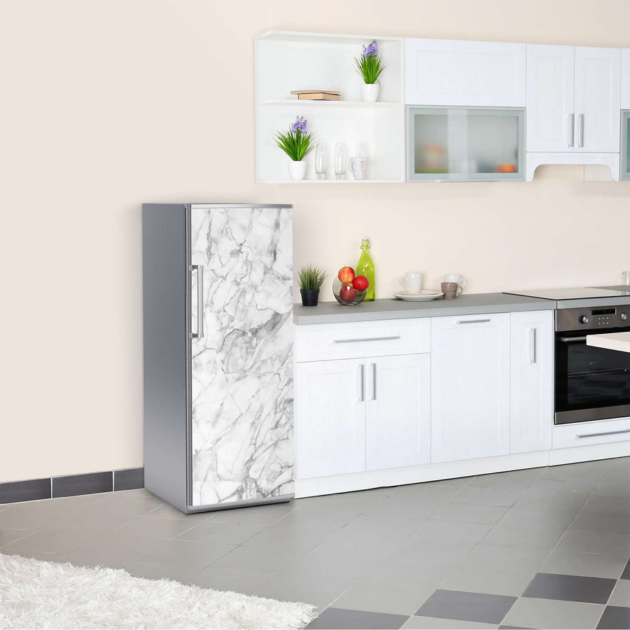 Kühlschrank Folie Marmor weiß  Kühlschrank 60x150 cm