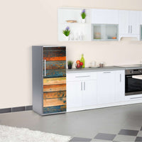 Kühlschrank Folie Wooden  Kühlschrank 60x150 cm