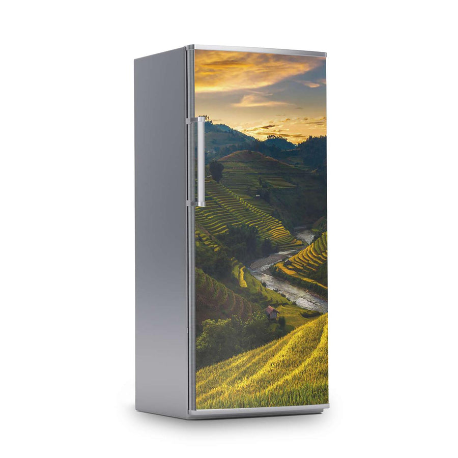 Kühlschrank Folie -Reisterrassen- Kühlschrank 60x150 cm