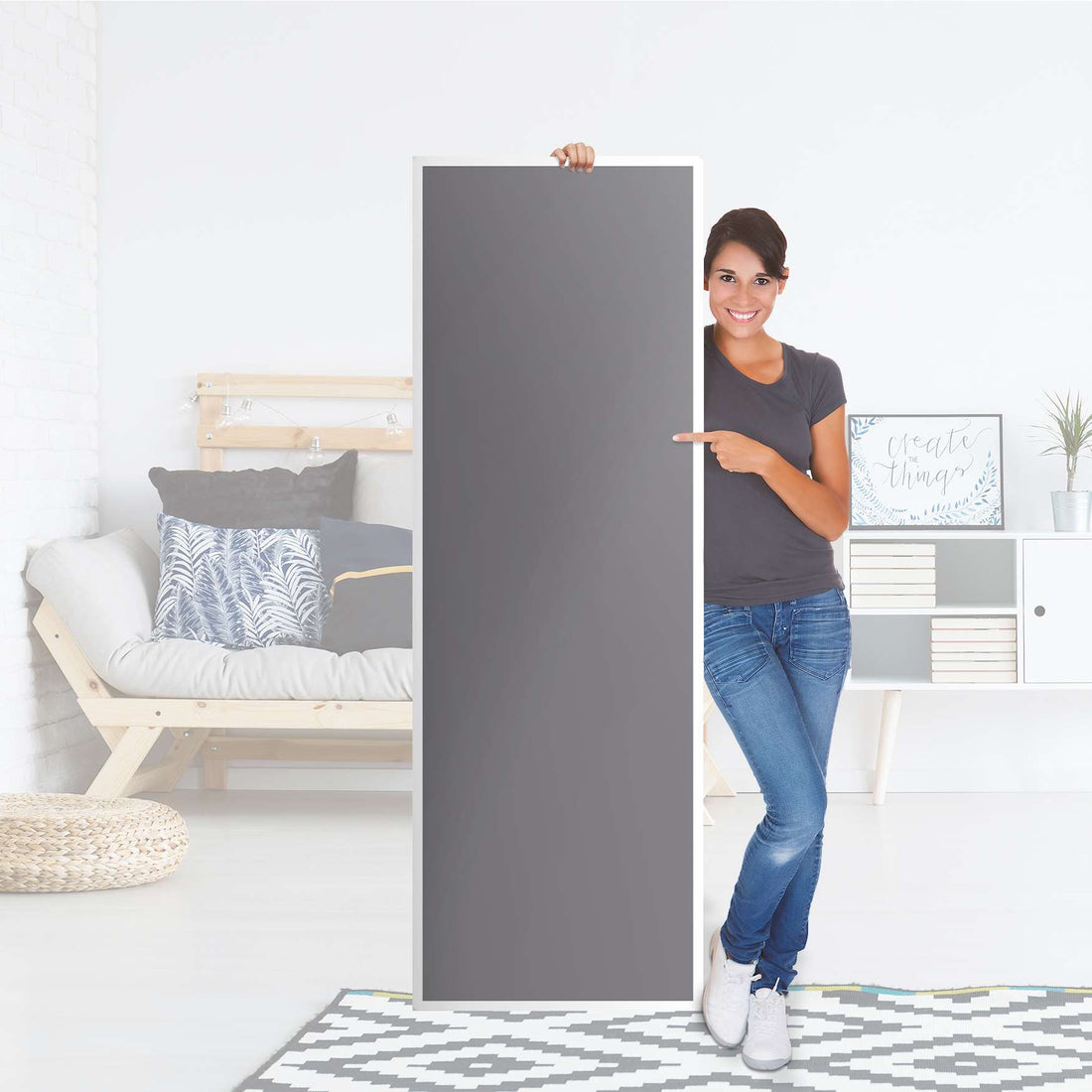 kühlschrank folie 60x180 cm - grau light – creatisto