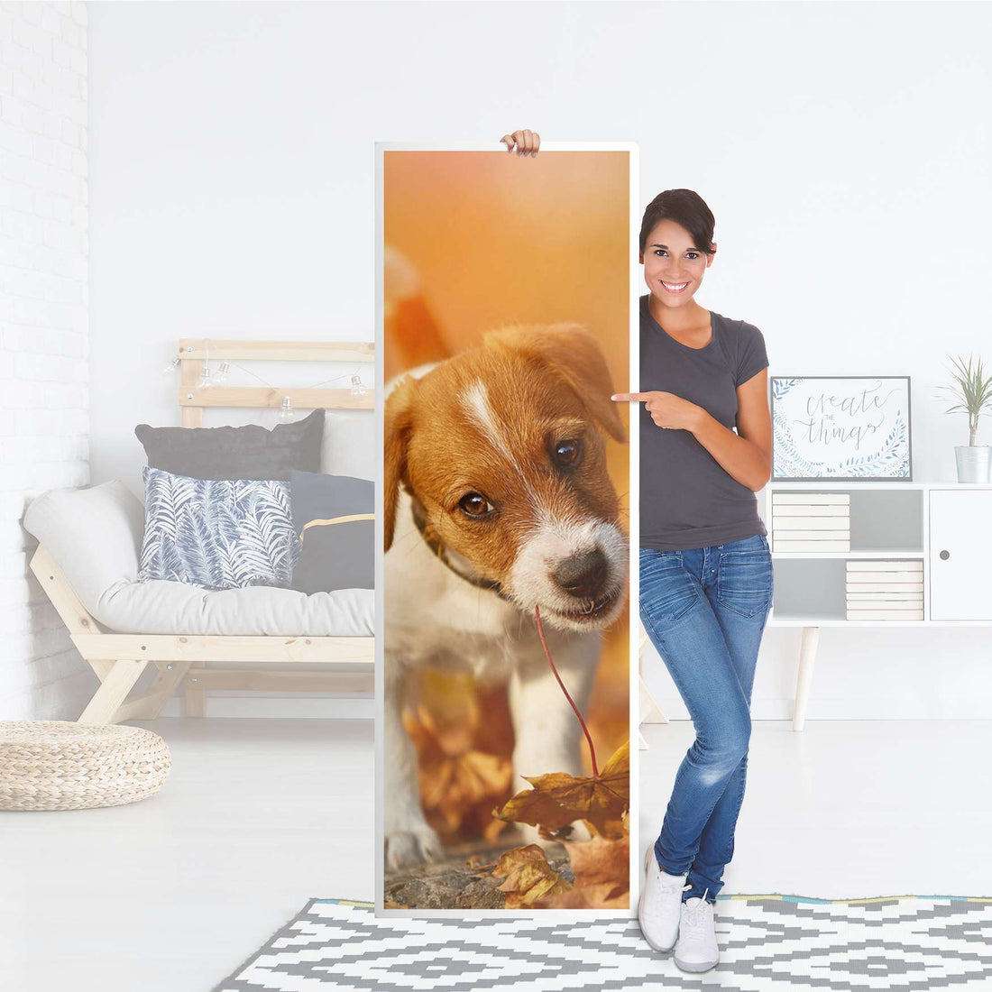 Kühlschrank Folie Jack the Puppy - Küche - Kühlschrankgröße 60x180 cm