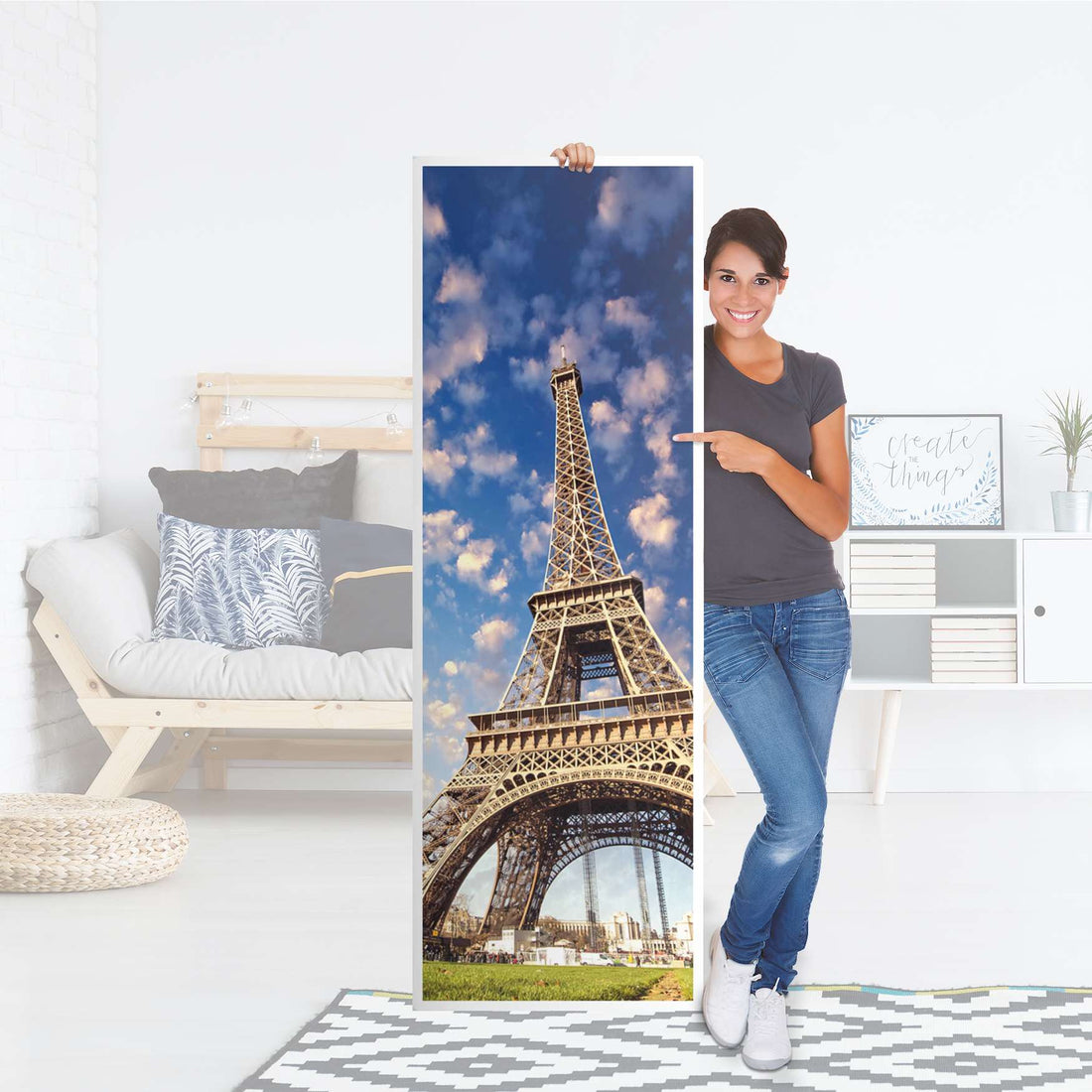 Kühlschrank Folie La Tour Eiffel - Küche - Kühlschrankgröße 60x180 cm