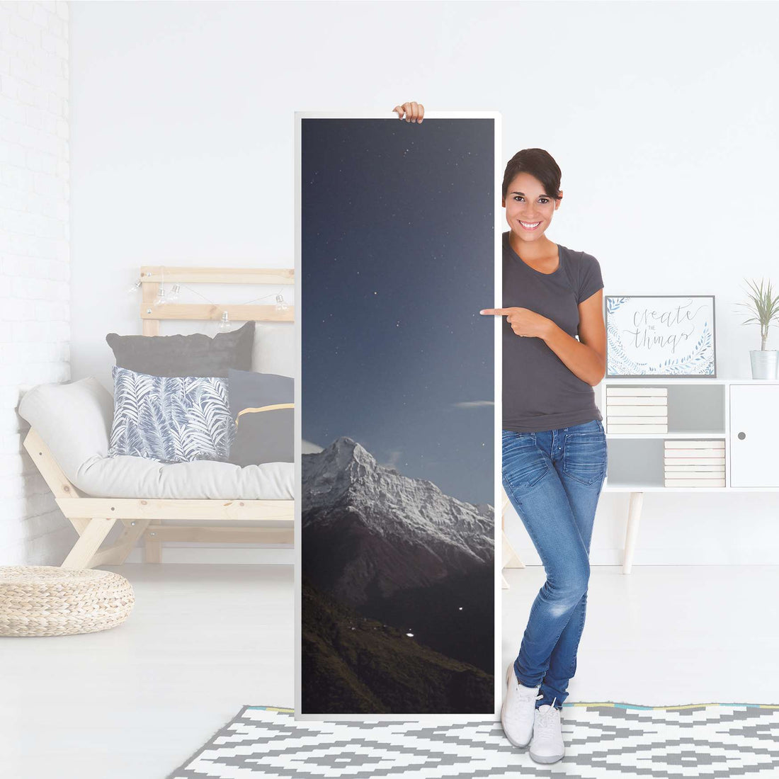 Kühlschrank Folie Mountain Sky - Küche - Kühlschrankgröße 60x180 cm