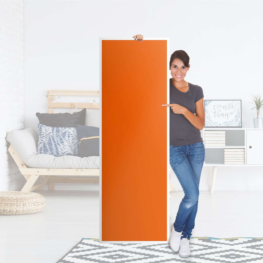 Kühlschrank Folie Orange Dark - Küche - Kühlschrankgröße 60x180 cm