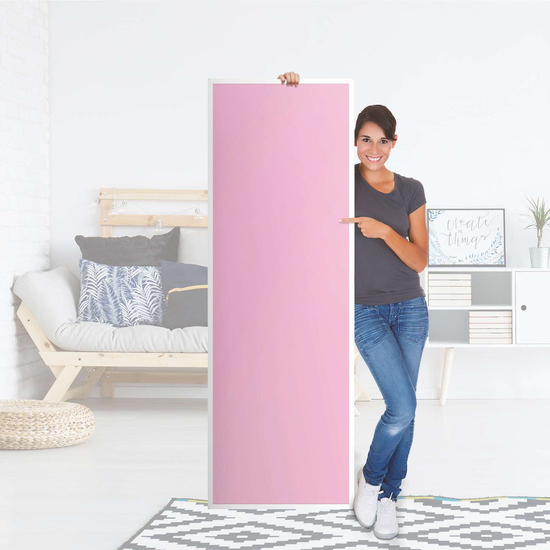 Kühlschrank Folie Pink Light - Küche - Kühlschrankgröße 60x180 cm